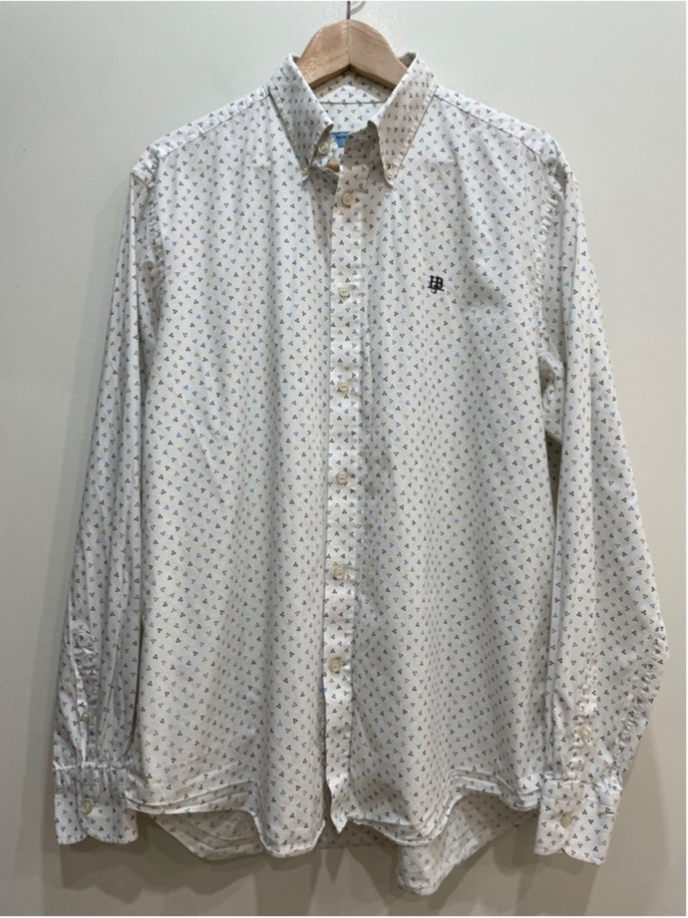 Harmont & Blaine Button Down Shirt XXL Oxford Micro Pattern Preppy Office